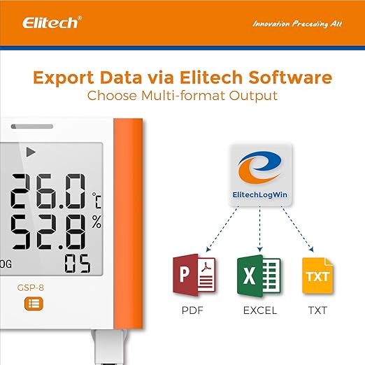 Elitech 100, 000 Points Digital Temperature Humidity Data Logger Medical