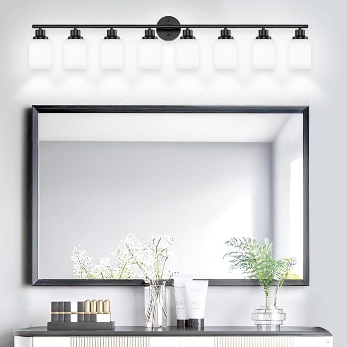 Guliaofo 8-Light Vanity Lights, Modern Vanity Lighting Fixture