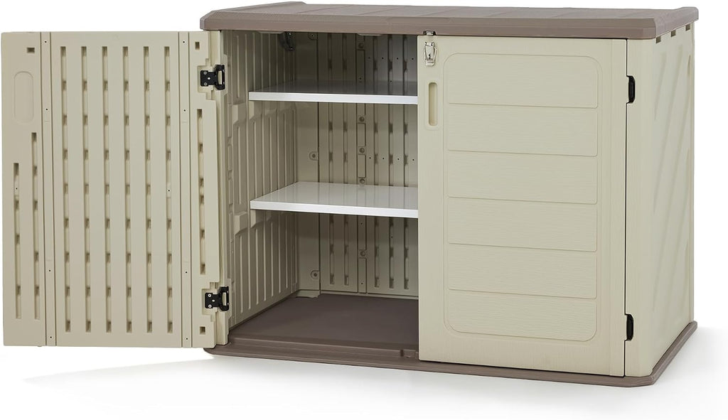 Macrout 25 Cu Ft Outdoor Storage Cabinet with Shelves, Waterproof ST5737