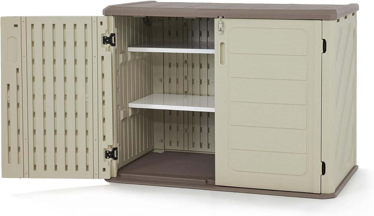 Macrout 25 Cu Ft Outdoor Storage Cabinet with Shelves, Waterproof ST5737