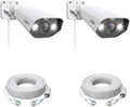 ZOSI 2 Pack 5MP PoE Security Cameras with Smart AI Person Vehicle Detection