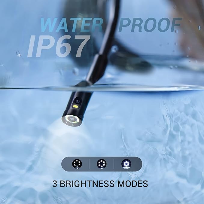DEPSTECH Dual Lens Industrial Endoscope, 1080P Digital Borescope Inspection