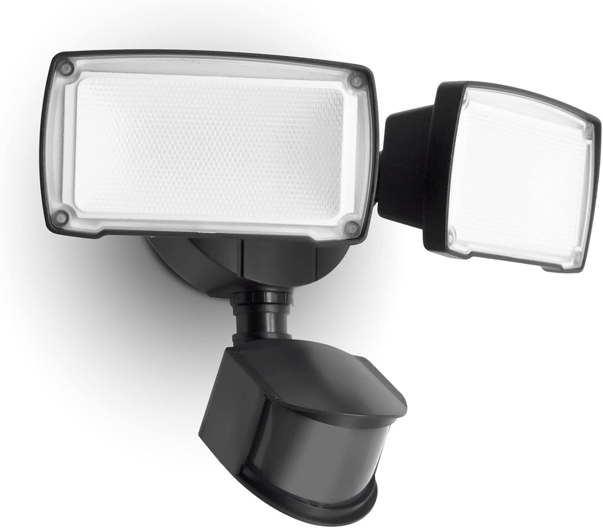 LUTEC 38W 3500 Lumen LED Motion Activated Integrated Dual-Head Floodlight