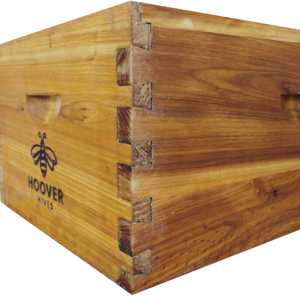 hoover hives wax-coated deep brood box shown in use