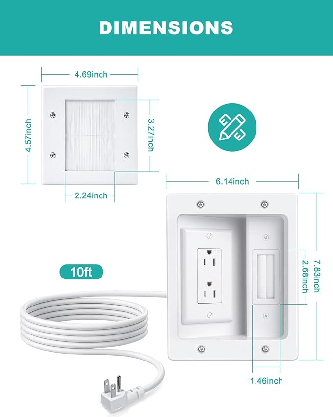 HAPYTHDA in Wall Cable Management Kit, TV Cord Hider