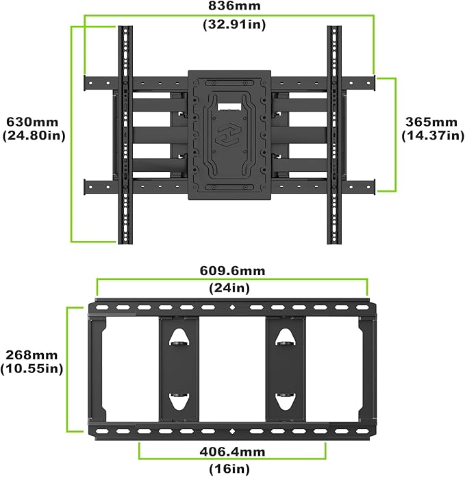 USX MOUNT Heavy Duty Full Motion TV Wall Mount