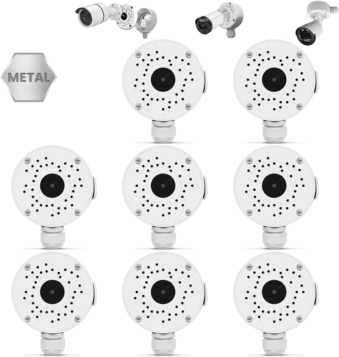 Metal Universal Bullet Security Camera Junction Box