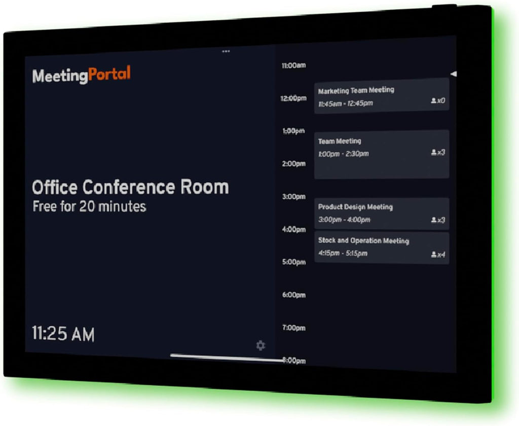 PoE Texas Low Profile 10-Inch Touchscreen Conference Room Scheduler PoE Tablet