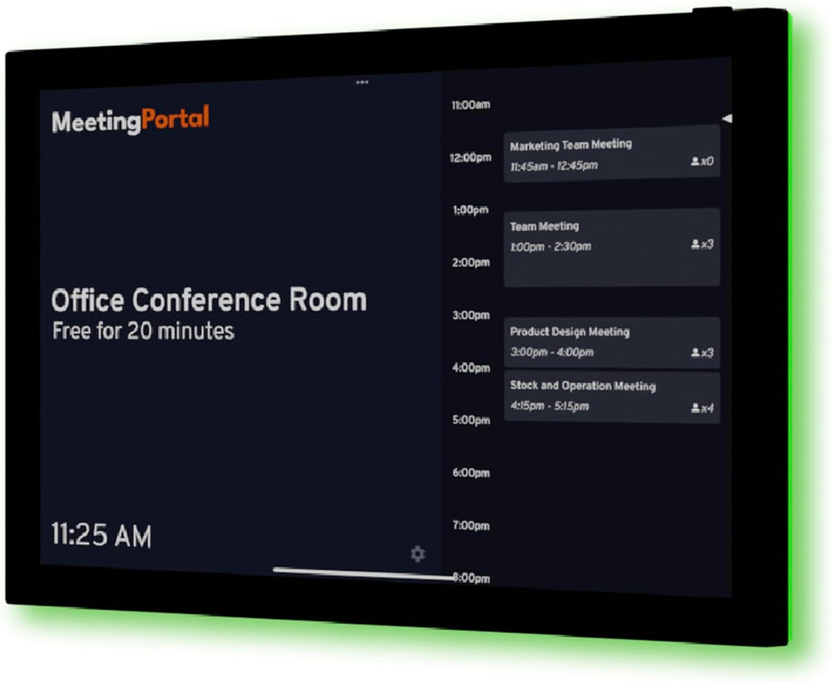 PoE Texas Low Profile 10-Inch Touchscreen Conference Room Scheduler PoE Tablet
