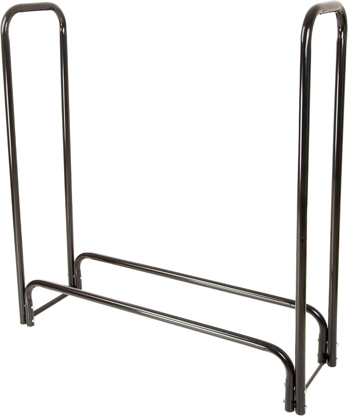 Pure Garden 4ft Firewood Rack Outdoor Wood Rack Log Holder - Heavy Duty Tubular Steel Fire Wood Racks Outdoor or Indoor Log Storage - Hardwood Pile Stacker Organizer for Patio Kindling and Logs