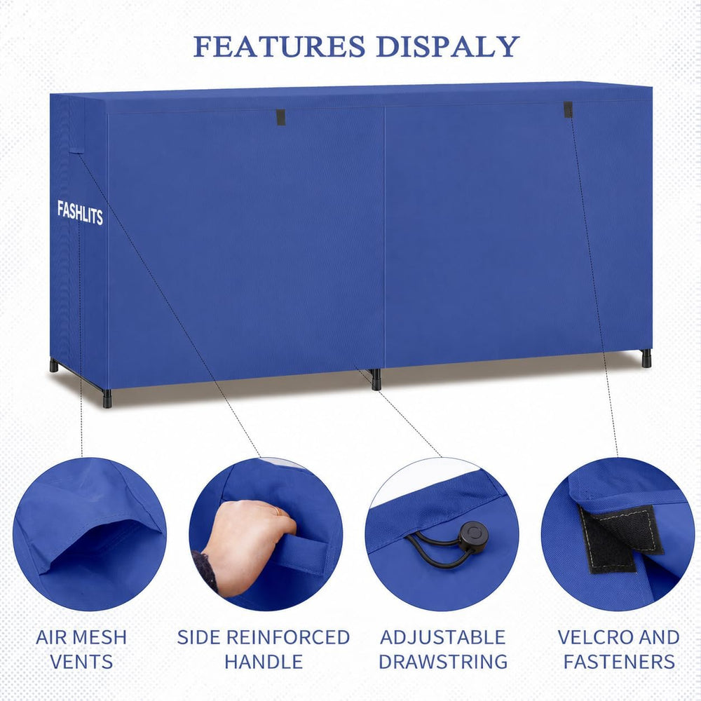8ft Firewood Rack Cover, Waterproof Heavy Duty 600D Oxford