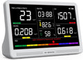 16 in 1 Air Quality Monitor Indoor 7" Display 9 AQI+7 AQI Alerts, CO2 Monitor