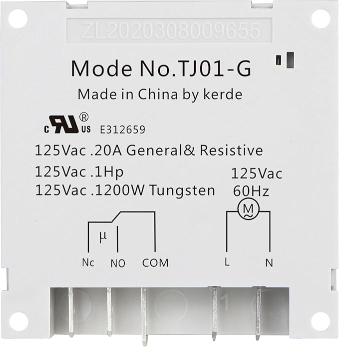 KERDE TJ01-G 24-Hour Merchnicl Timer 120V, DIY 15 Minutes on/Off Switch