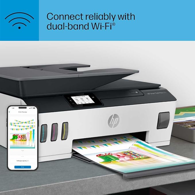 HP Smart Tank Plus 651 Wireless All-in-One Printer, Ink Tank Printer-for-Home