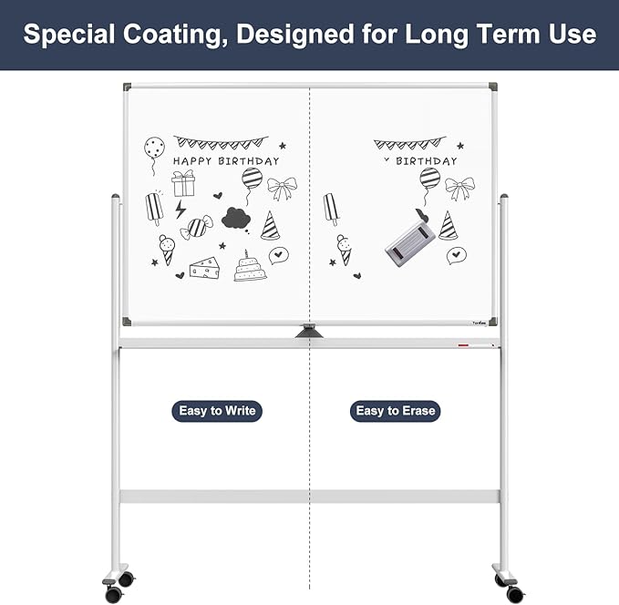 Dry Erase Whiteboard Easel on Wheels
