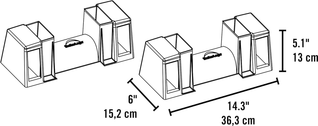 shelterlogic lumberrack firewood rack adjustable plastic bracket kit shown in use