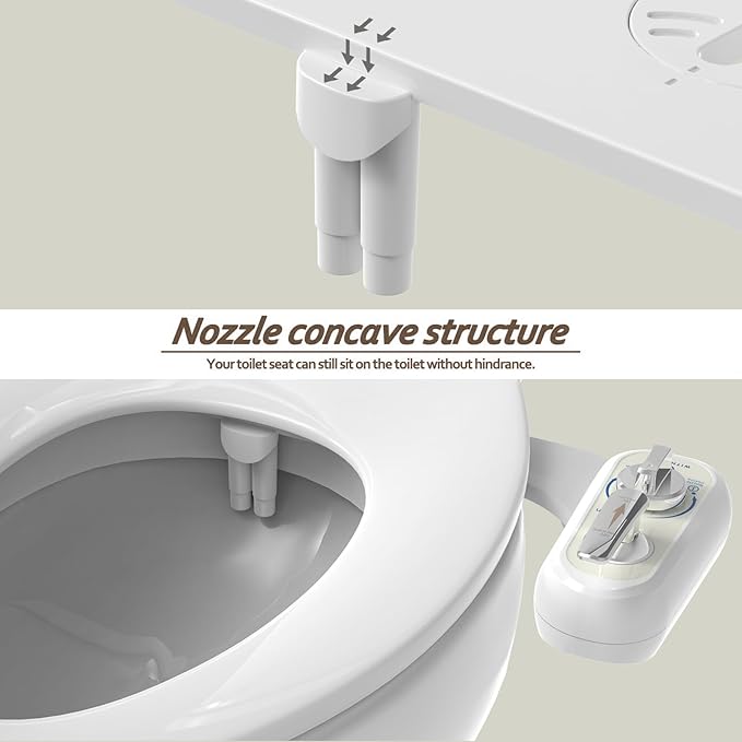 Left Handed Bidet Attachment for Toilet