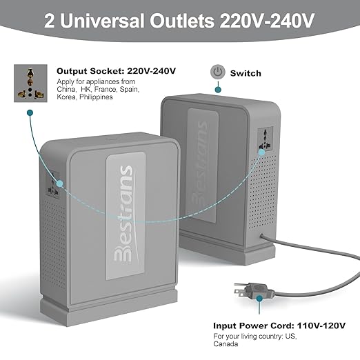 BESTRANS 3000W Step Up Transformer 110v to 220v Converter, Heavy Duty Voltage
