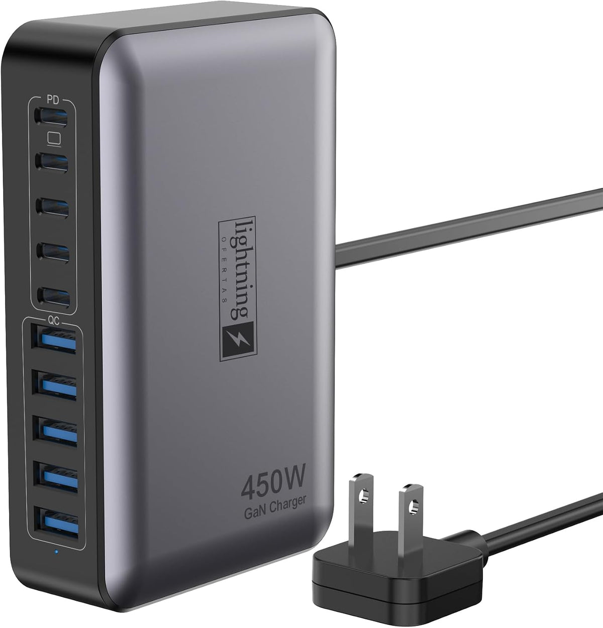 USB C Charger Block 10 Ports, 450W USB Charging Station