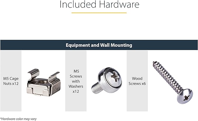 StarTech.com 3U 19" Wall Mount Vertical Rack Bracket, Wall Mount Patch Panel
