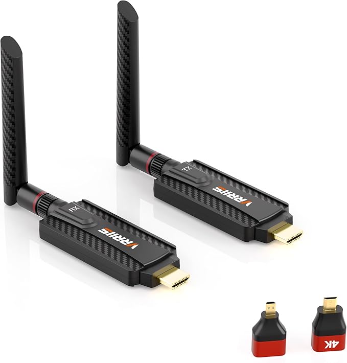Vrriis Wireless HDMI Transmitter and Receiver, Plug and Play, 1080P Wireless