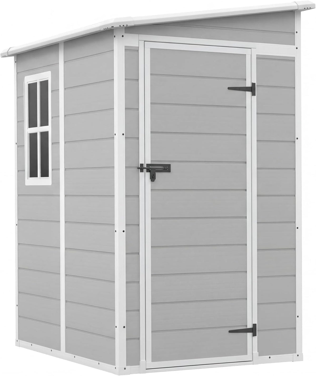 devoko 5 x 4 ft plastic outdoor storage showing dimensions