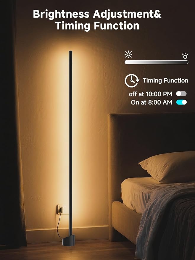 GIPOYENT Standing Floor Lamp, RGB LED Lamp