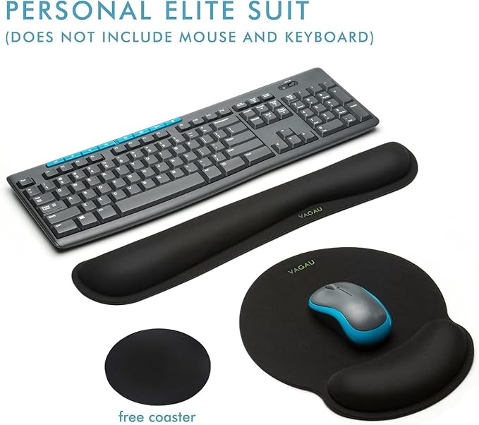 Ergonomic Mouse Pad with Wrist Rest Premium Memory Foam Keyboard and Mouse