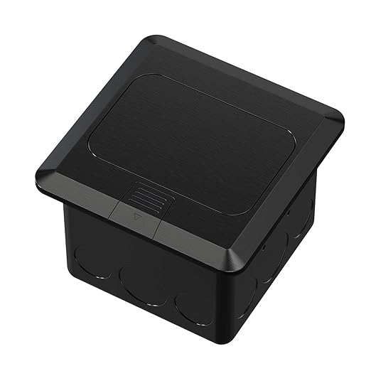 KYHSHJ Pop Up Floor Electrical Outlet Box Kit，20 Amp Stainless Steel TR