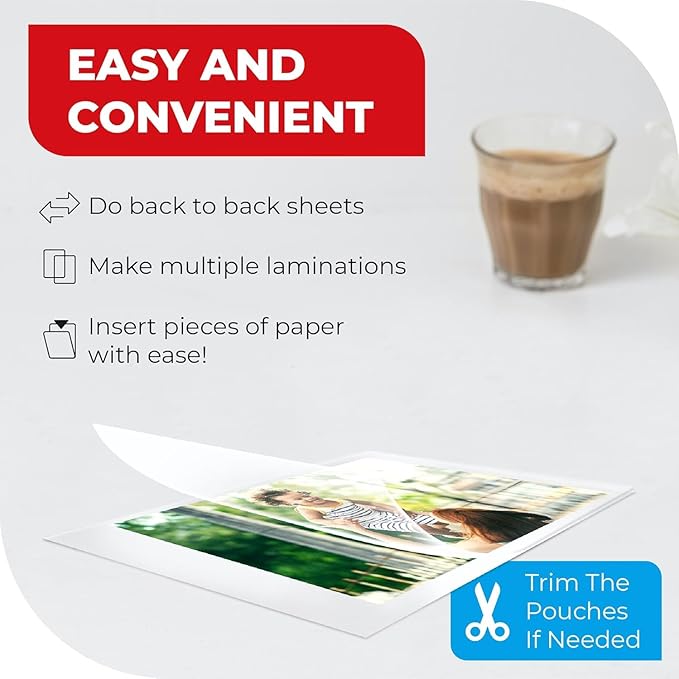 3MIL Thermal Laminating Sheets 9x11.5 inch, Letter Size, Dry-Erase Friendly (200ct)