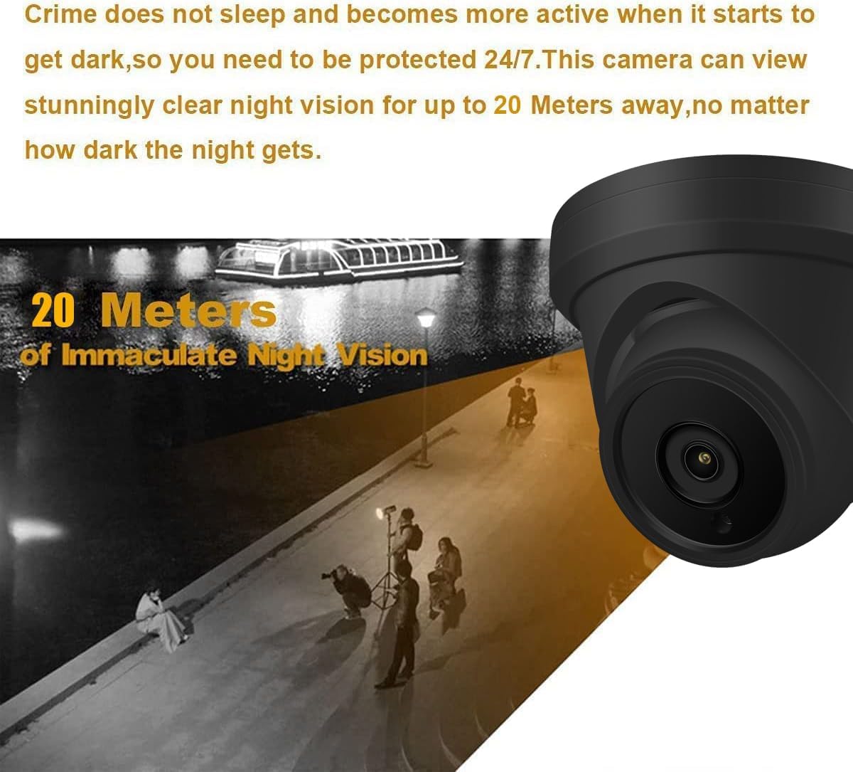 4mp analog coax dome tvi cvi cctv surveillance, side view