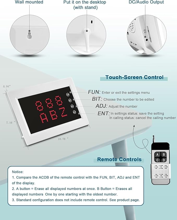 WNKRUN Wireless Calling System Caregiver Pager System 1200+ ft