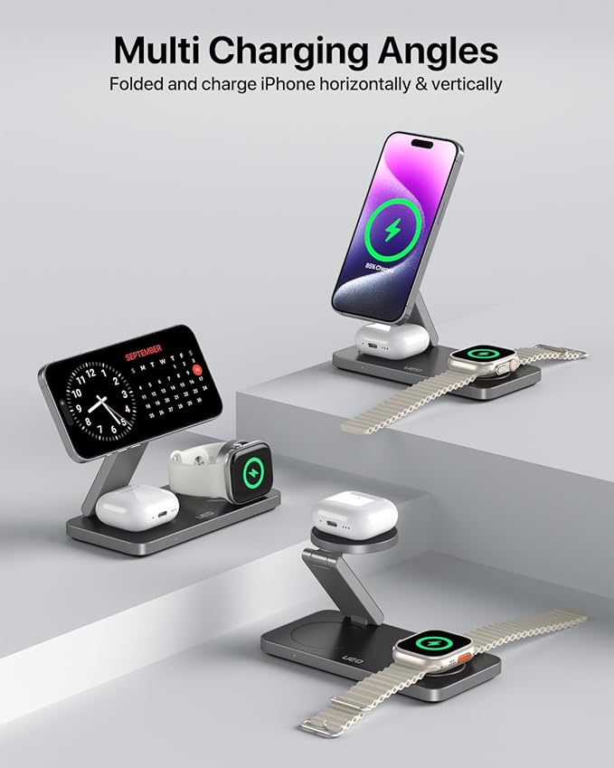 UEQ Foldable 3 in 1 Wireless Charging Station