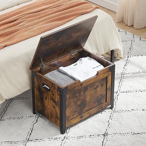 GAOMON 23.6" Storage Chest, Storage Bench with Safety Hinge