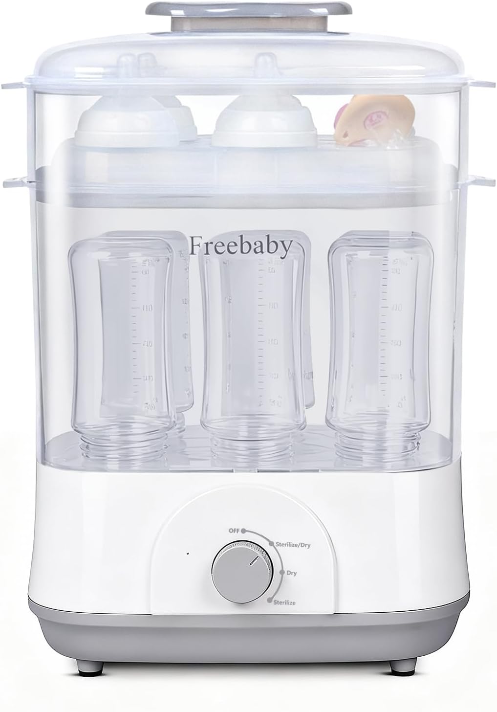 Freebaby Baby Bottle Sterilizer and Dryer, 4 in 1 Electric Steam Sanitizer and