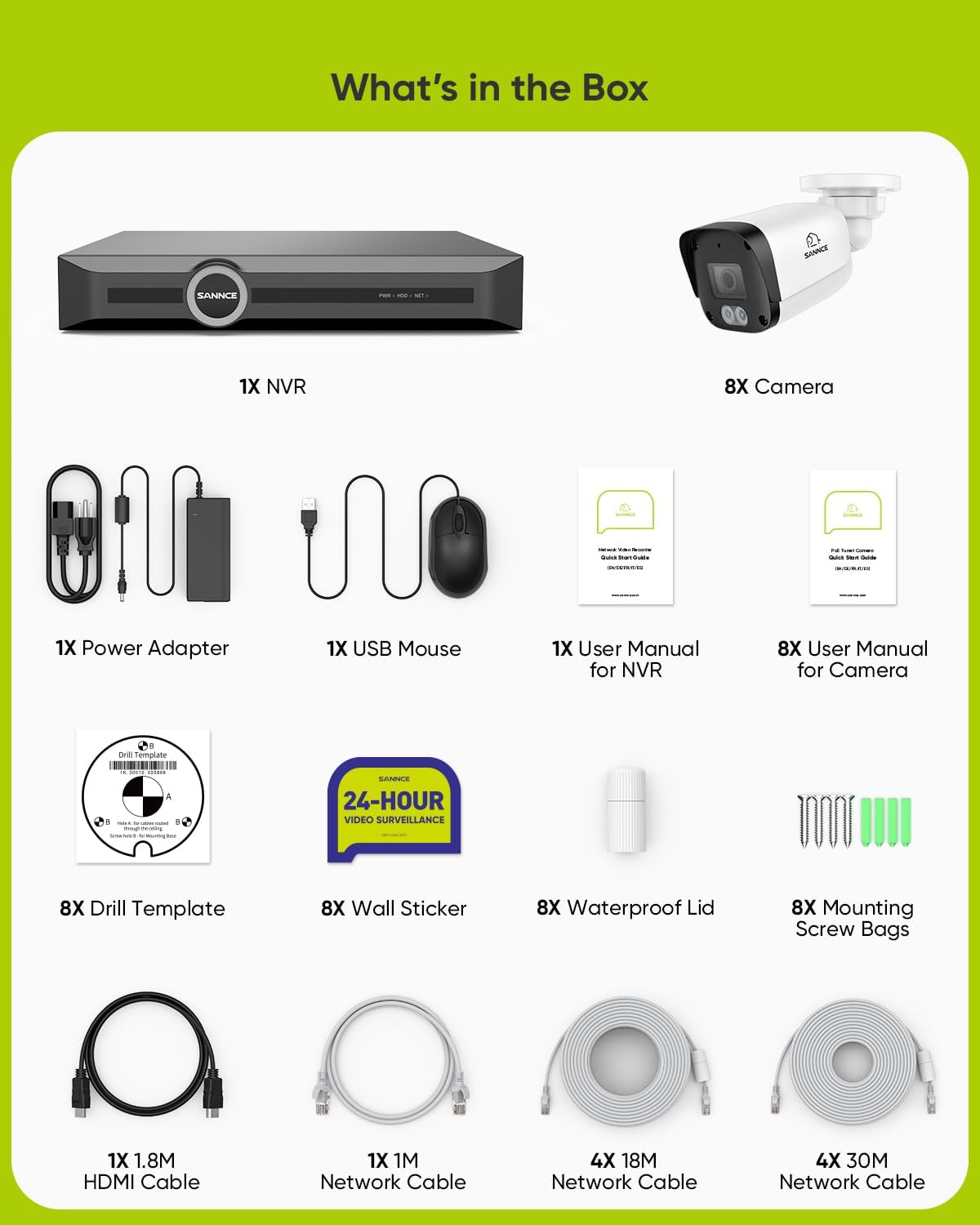sannce 5mp poe security camera system, nvr with, view 10