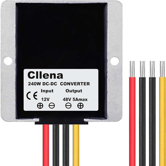 Cllena DC/DC 12V to 48V Boost Converter 5A 240W Step Up Voltage Regulator