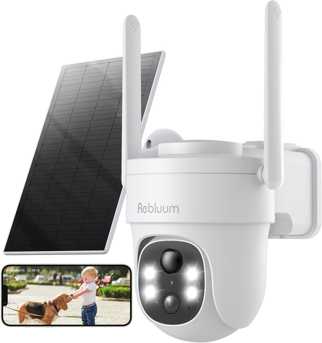 Rebluum Security Camera Outdoor Wireless, 3K/5MP Solar Camera Outdoor Wireless