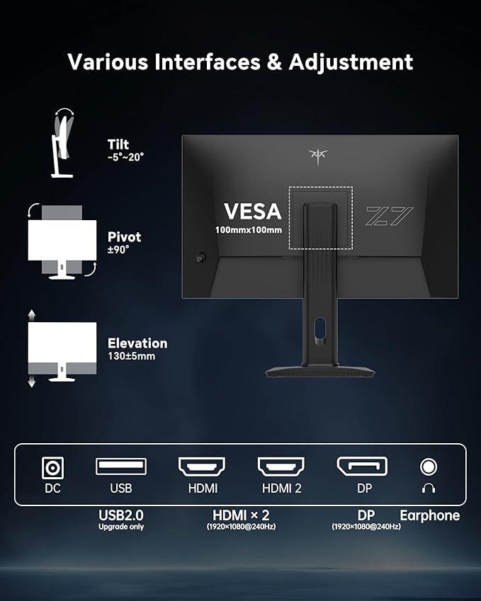 KTC 27 Inch 240Hz Gaming Monitor