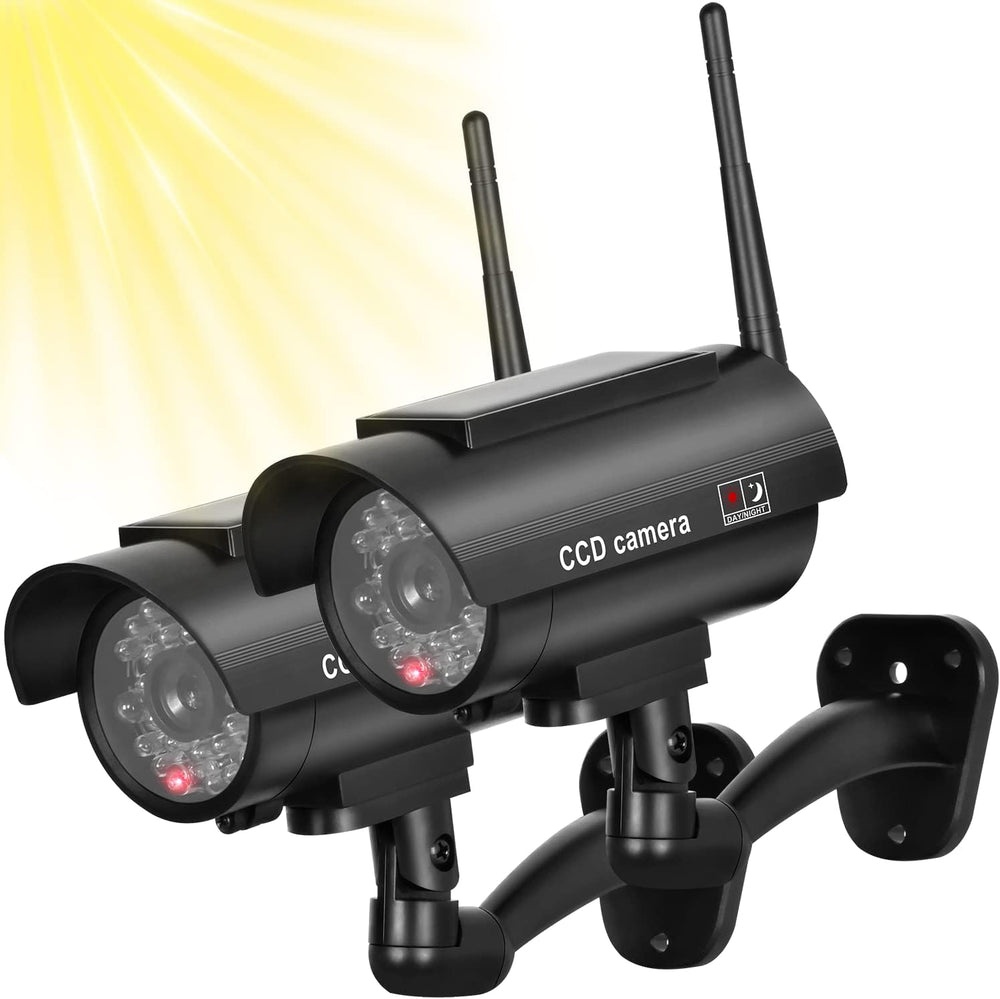 BNT Solar Powered Fake Security Camera, Bullet Dummy Security Camera Simulate...
