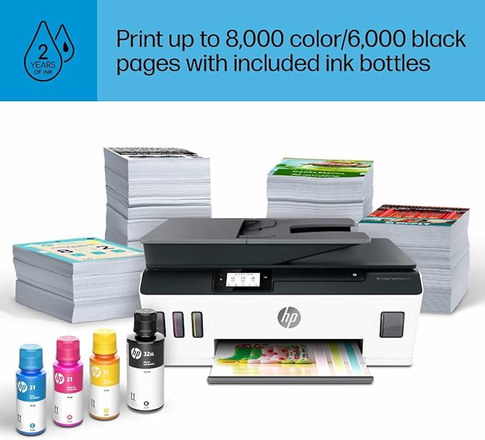 HP Smart Tank Plus 651 Wireless All-in-One Printer, Ink Tank Printer-for-Home