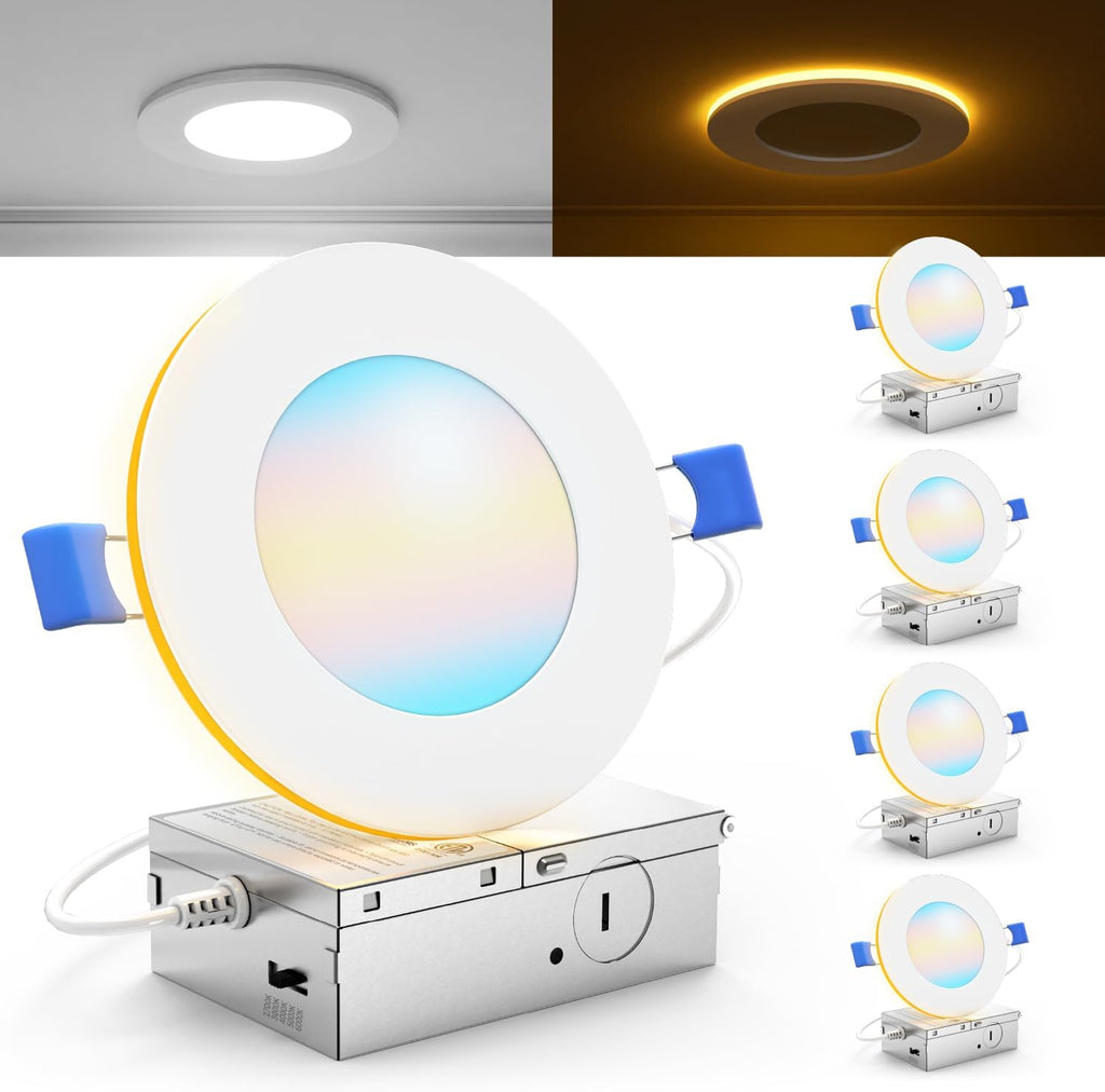 Sunco 4 Inch LED Recessed Lights (4 Pack)