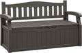 Flamaker 80 Gallon Storage Bench, Deck Box with Seat Waterproof All-Weather