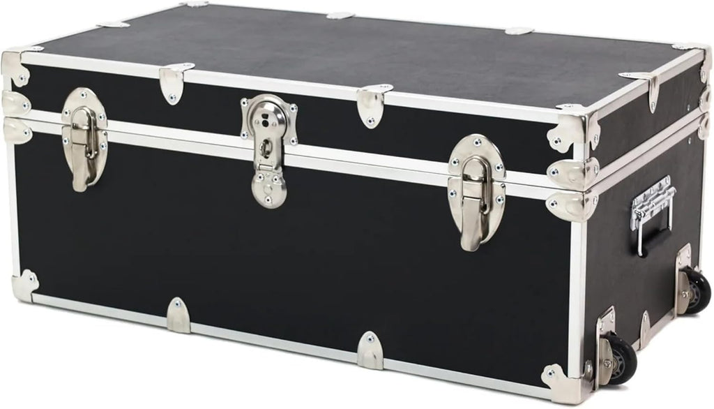 Rhino Large Essential Trunk with Wheels, Camp Footlocker, Dorm Storage