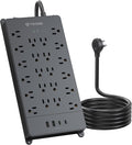 TROND Surge Protector Power Strip, 22 Widely Spaced Outlets