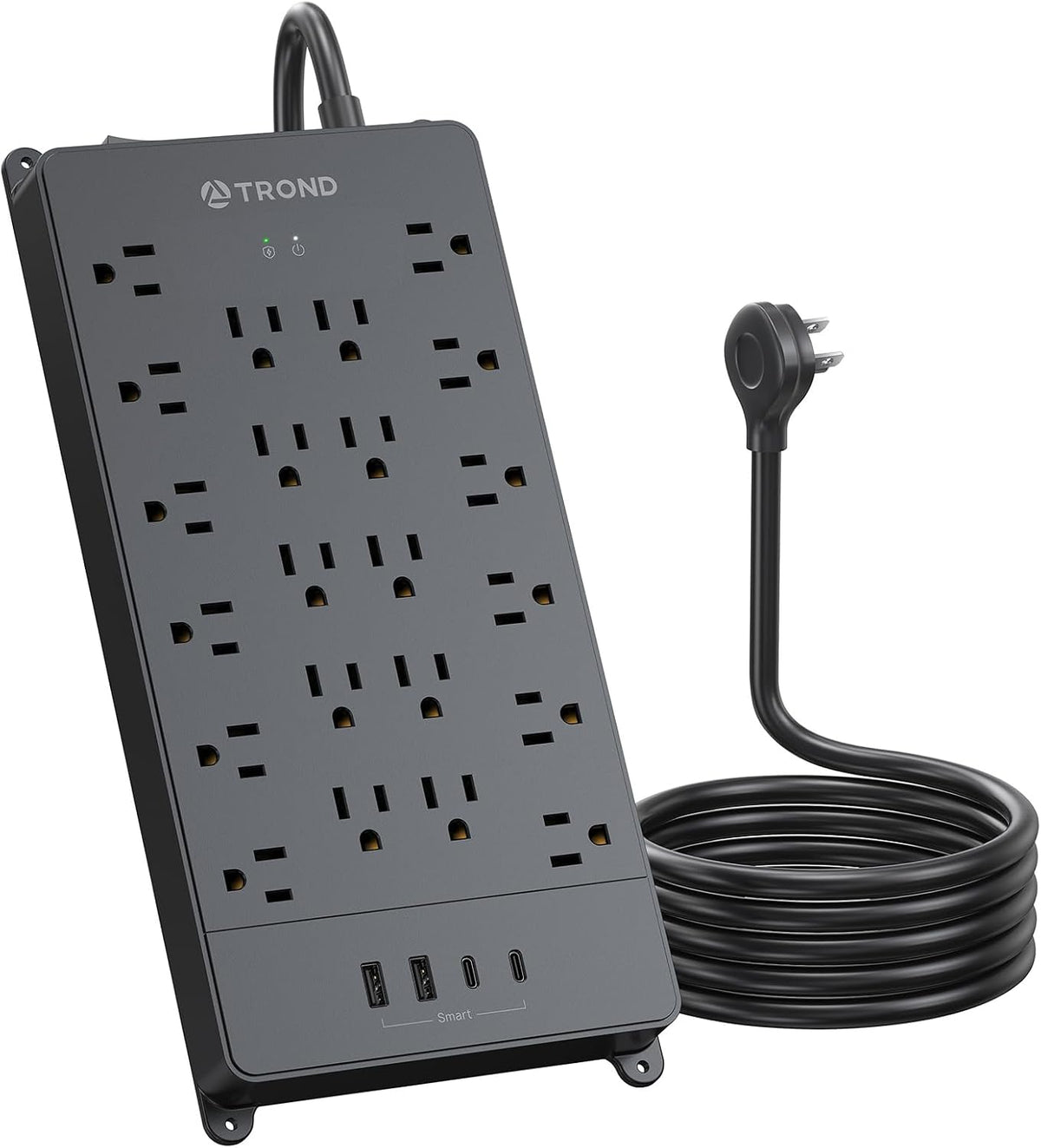 TROND Surge Protector Power Strip, 22 Widely Spaced Outlets