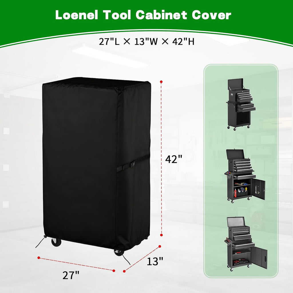 tool cabinet cover for omelaza/airaj tools chest, waterproof, close-up detail