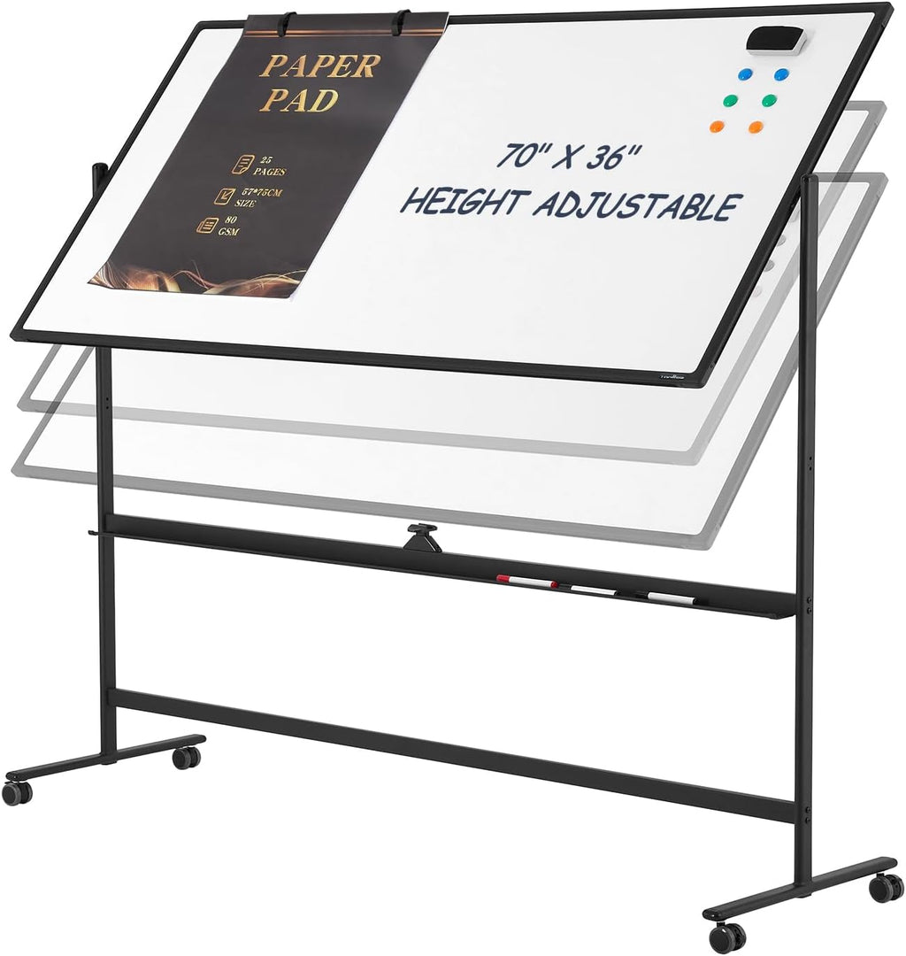 Dry Erase Whiteboard Easel on Wheels