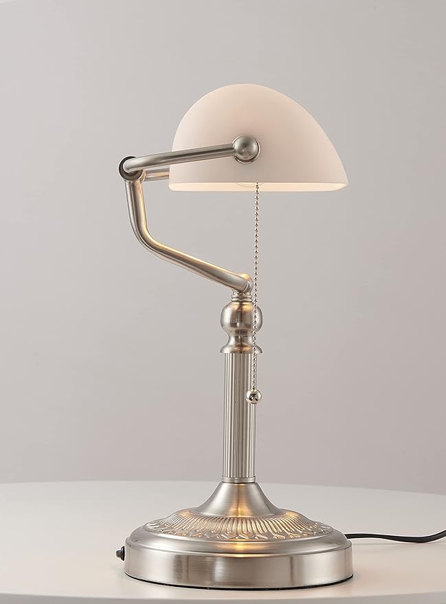 Newrays White Matted Glass Bankers Desk Lamp