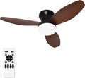 Glowall Small Ceiling Fan with Lights and Remote, Small Quiet, DC Motor